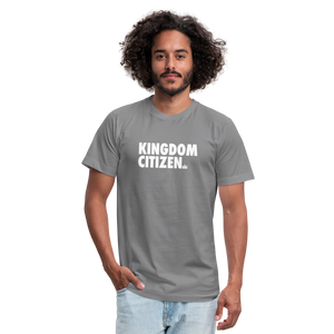 Kingdom Citizen Cool Grey Unisex Jersey T-Shirt by Bella + Canvas - slate