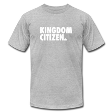 Load image into Gallery viewer, Kingdom Citizen Cool Grey Unisex Jersey T-Shirt by Bella + Canvas - heather gray
