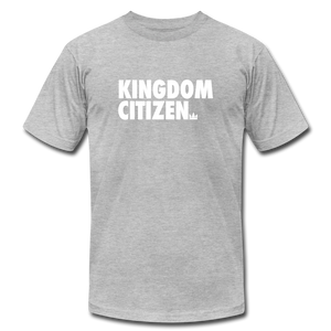 Kingdom Citizen Cool Grey Unisex Jersey T-Shirt by Bella + Canvas - heather gray