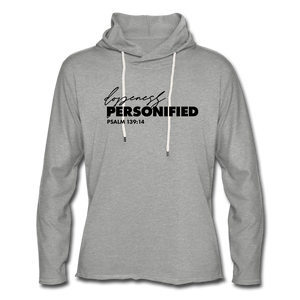 Unisex Lightweight Terry Hoodie - heather gray
