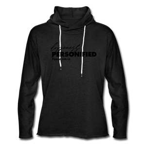 Unisex Lightweight Terry Hoodie - charcoal grey