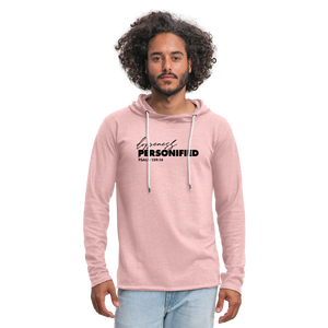 Unisex Lightweight Terry Hoodie - cream heather pink