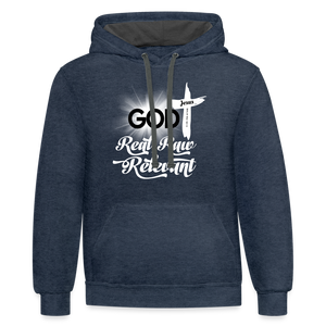 God Real Raw Relevant - indigo heather/asphalt